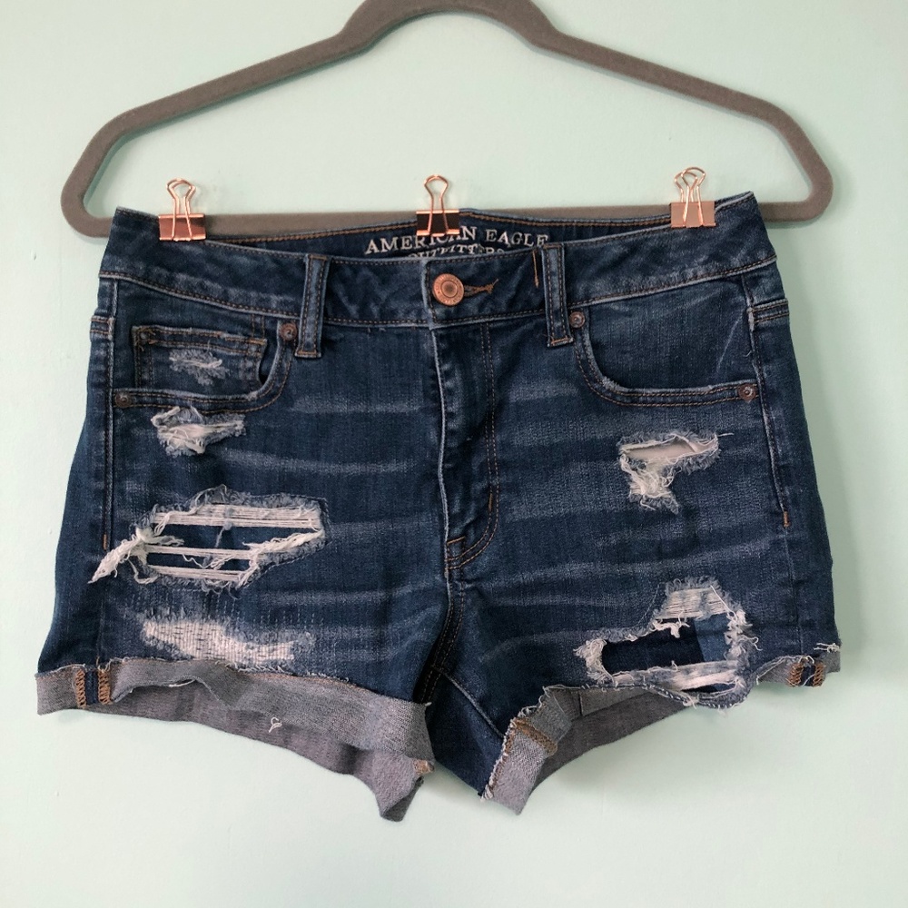 American Eagle Ripped Jean Shorts